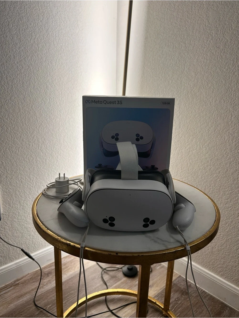Meta Quest 3s VR Headset with White Controllers